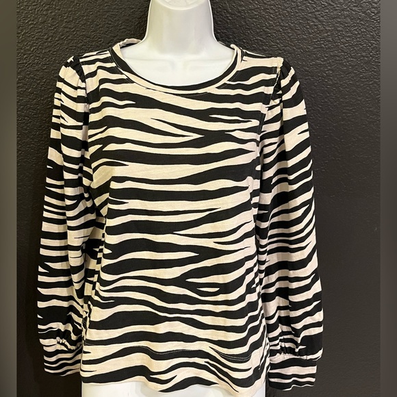 Loft long sleeve animal print blouse - Picture 1 of 8